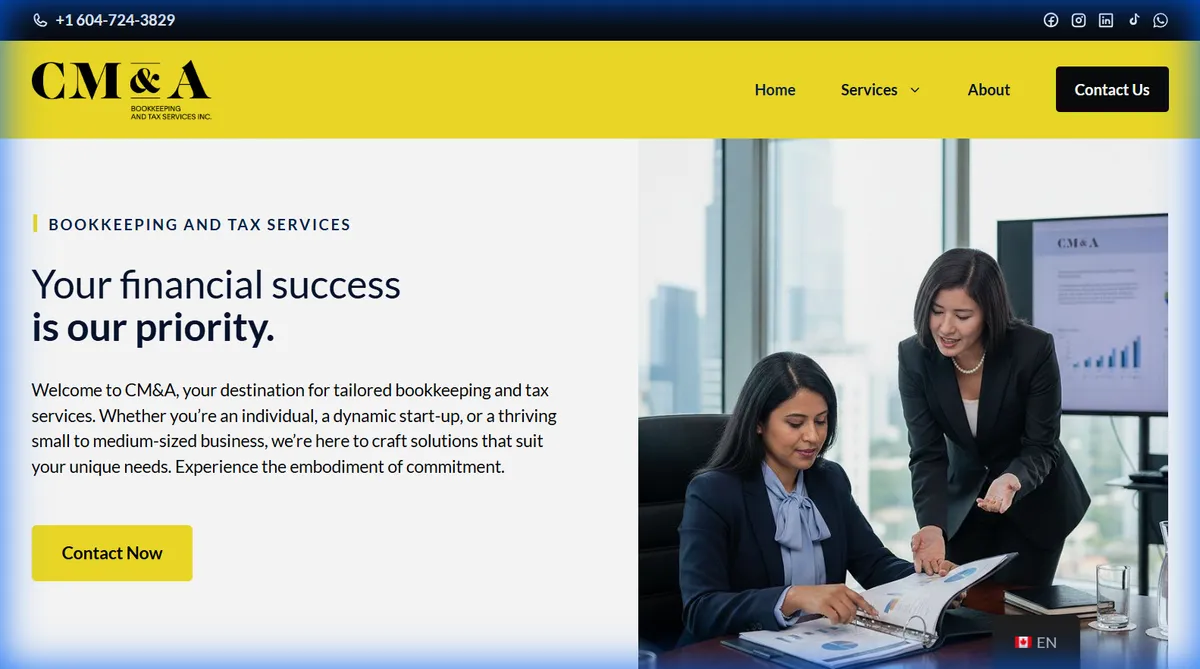 cynthiamedrano.ca - WordPress, Branding, Multilingual, Booking Project